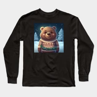 Cute Christmas bear Long Sleeve T-Shirt